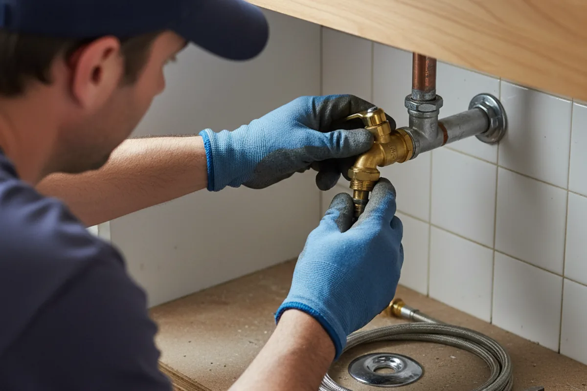 Shutoff valve and fitting work during Emergency Plumbing in Kingwood